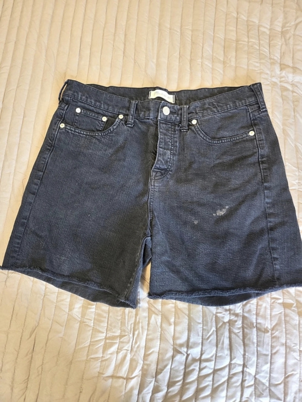 Madewell Women's Black Denim Jean Shorts Waist 29 (B28)